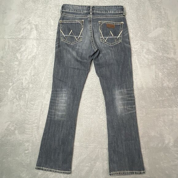 VTG Wranglers Woman’s Low Rise Bootcut Jean Size 30 Y2K Western Coastal Cowgirl - Picture 11 of 11
